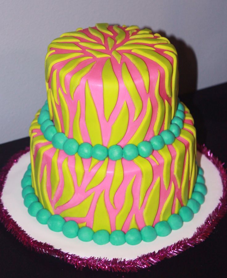 Neon Birthday Cake