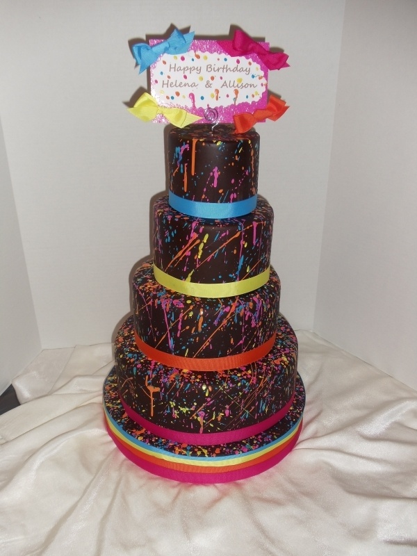 Neon Birthday Cake