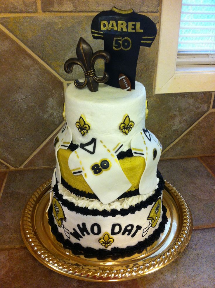 New Orleans Saints Birthday Cake