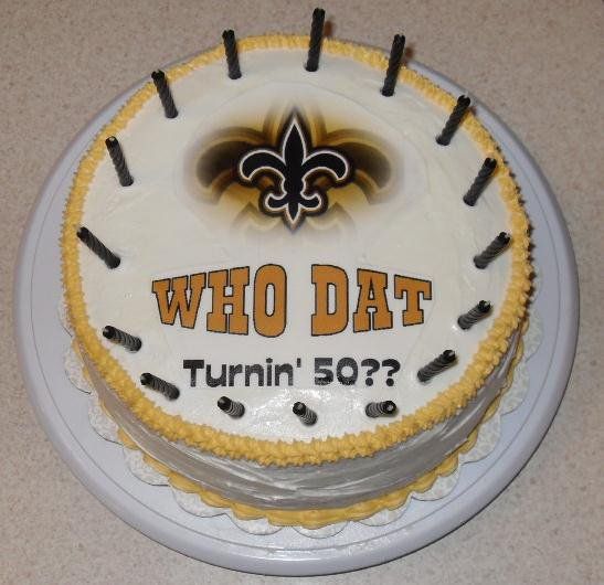 New Orleans Saints Birthday Cake