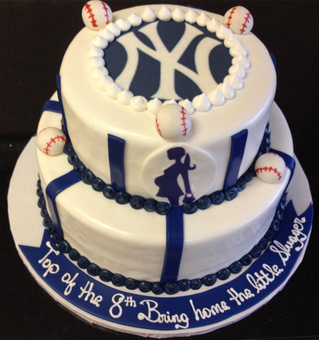 NY Yankees Baby Shower Cake