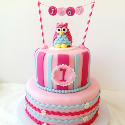 Owl Birthday Cake