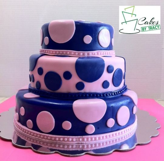 Pink and Purple Baby Shower Cake