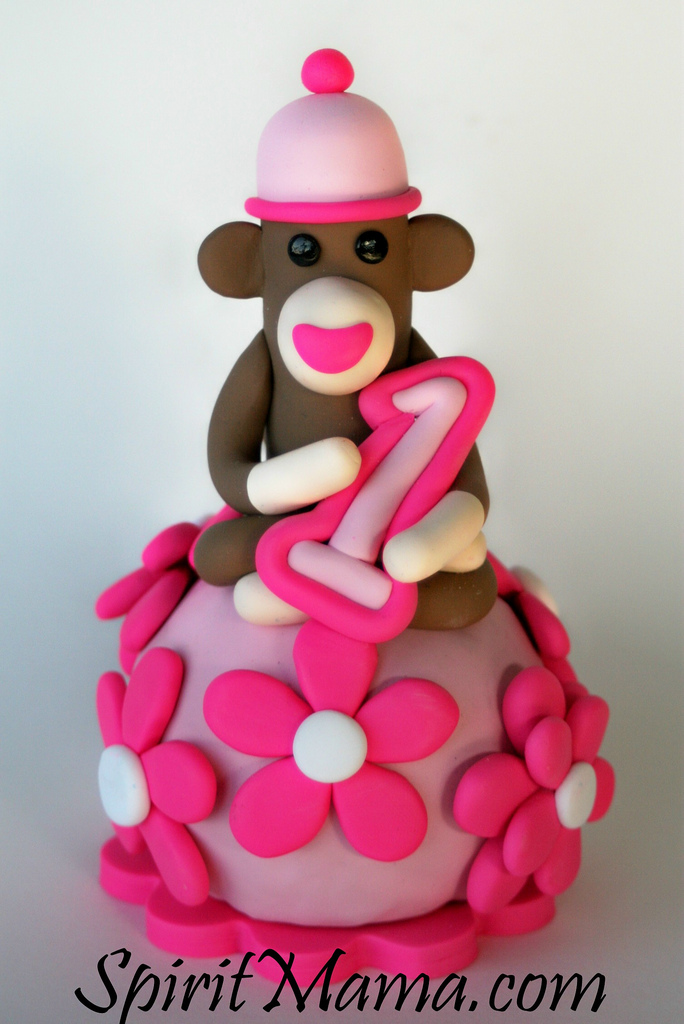 8 Photos of Sock Monkey Birthday Cakes For Girls