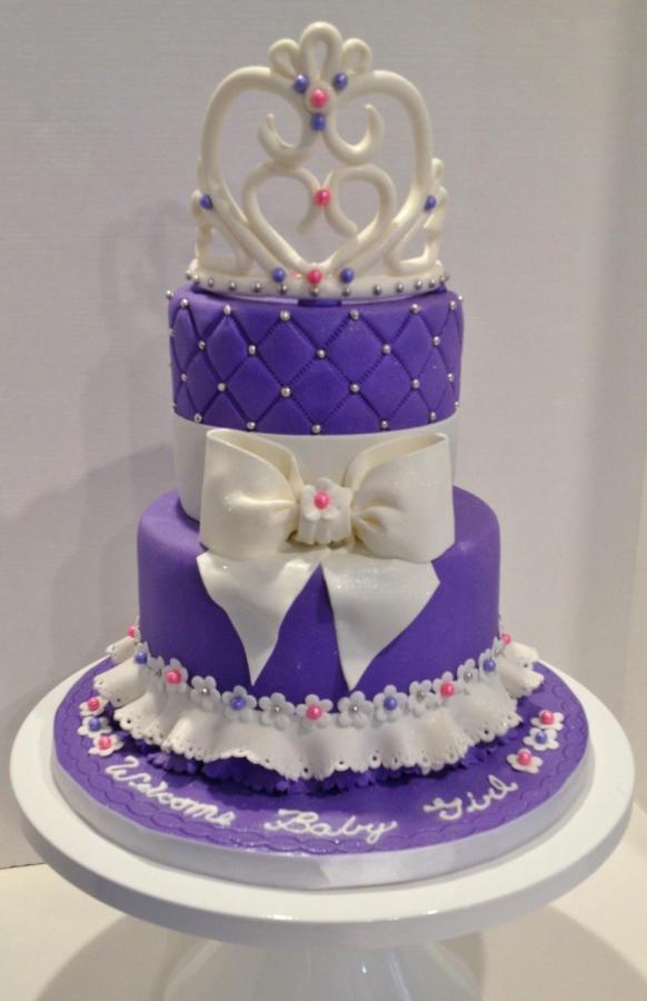 Princess Tiara Baby Shower Cake