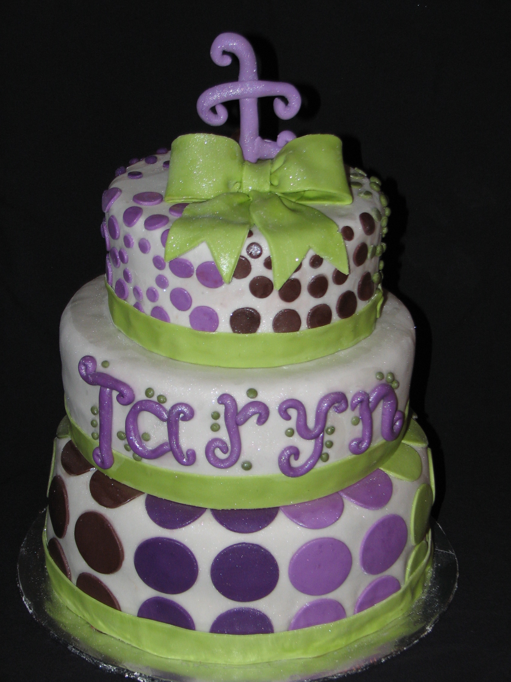 Purple and Green Baby Shower Decorations