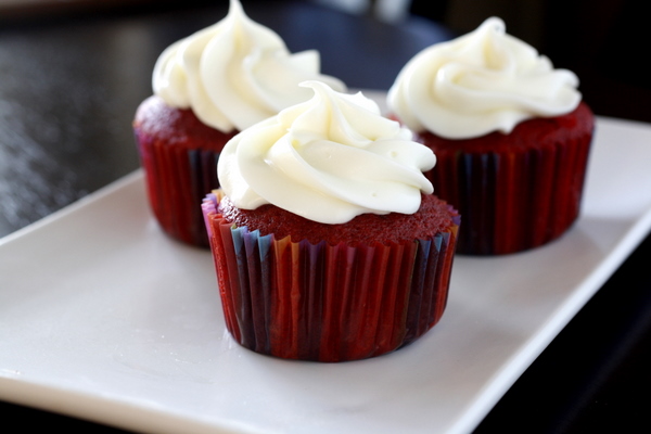 Red Velvet Cupcakes with Cream Cheese Frosting