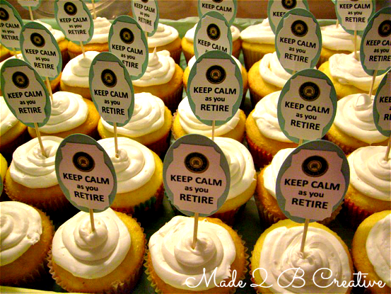 Retirement Cupcake Toppers