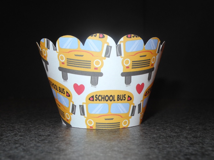 School Bus Cupcake Wrappers