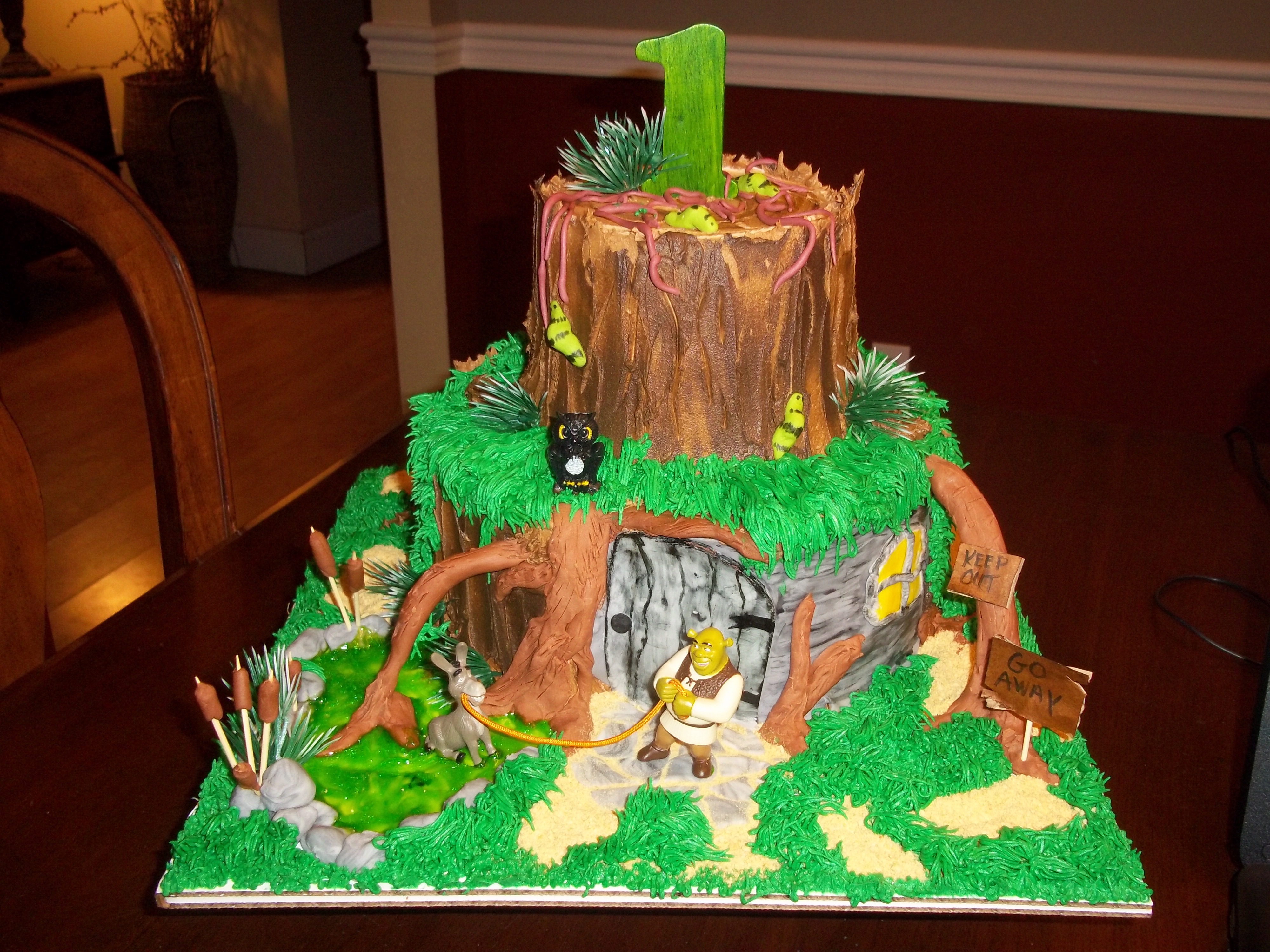 11 Photos of Shrek The Third Birthday Cakes