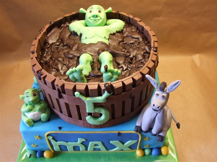 Shrek Birthday Cake