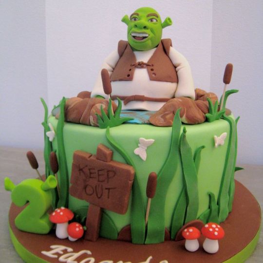 Shrek Birthday Cake