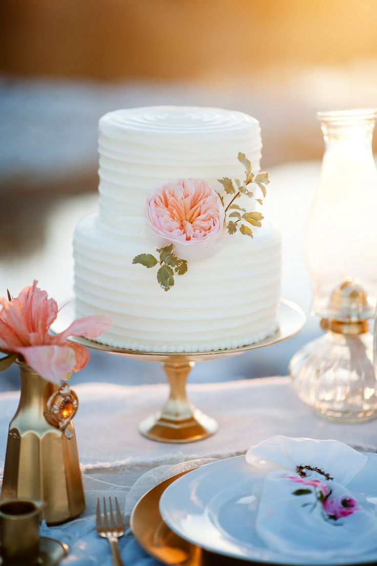 Simple Buttercream Wedding Cake