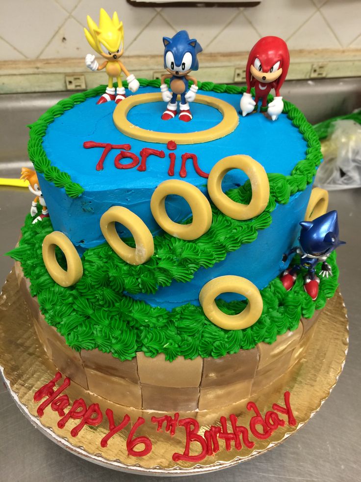 Sonic Birthday Cake