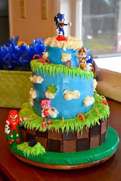 Sonic Birthday Cake