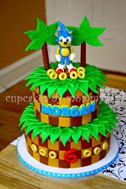 Sonic Hedgehog Birthday Cake