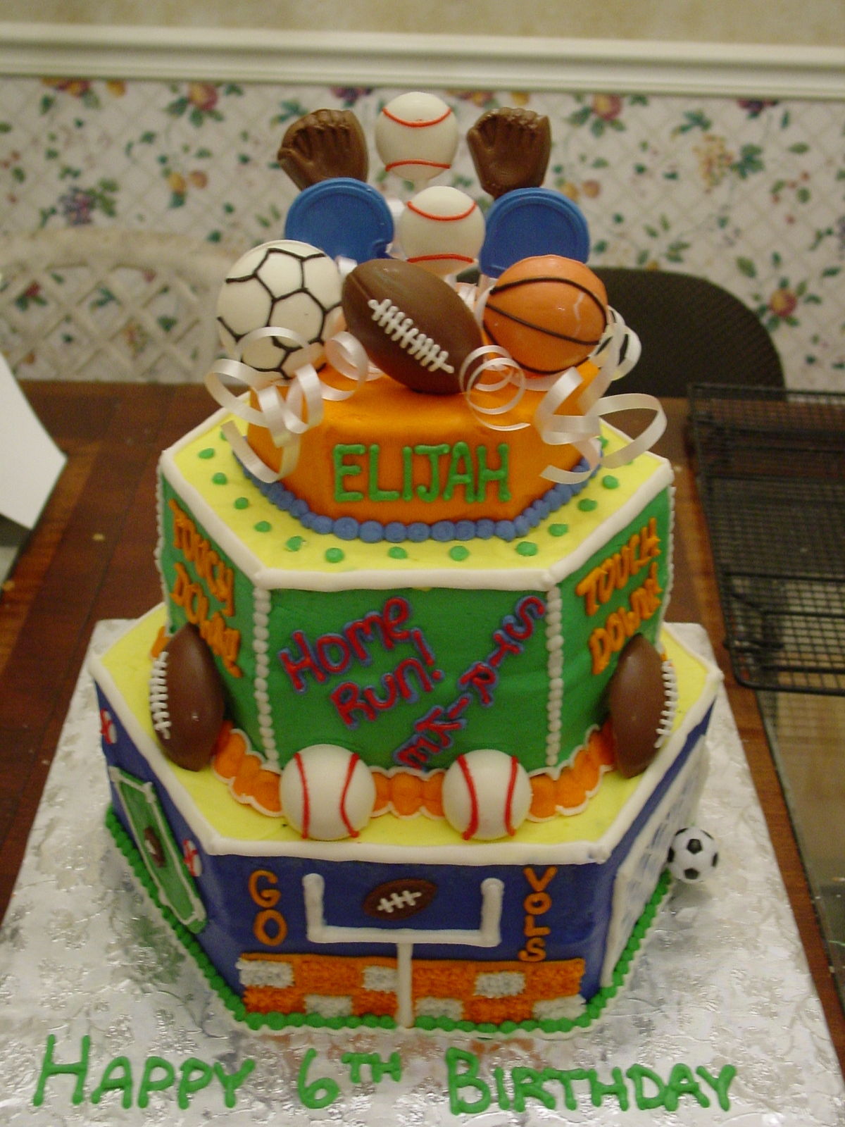 Sports Theme Birthday Cake