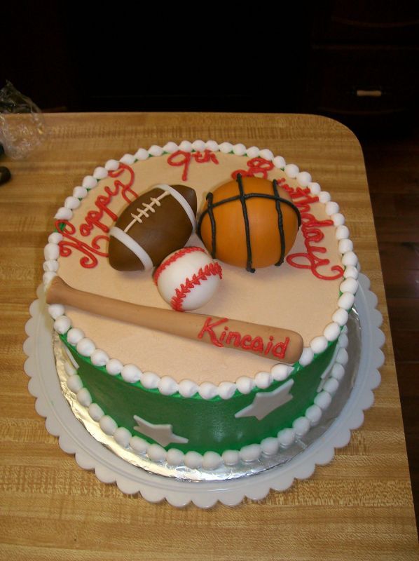 Sports Theme Birthday Cake