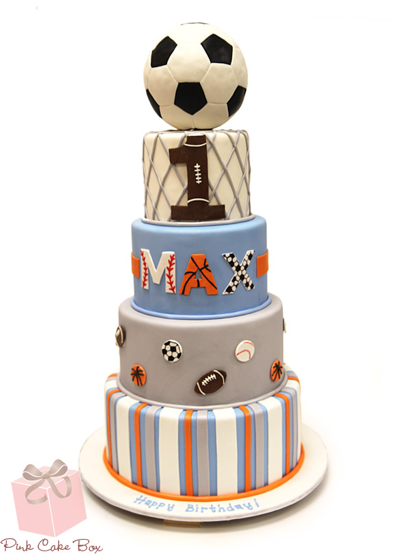 Sports-Themed Birthday Cake