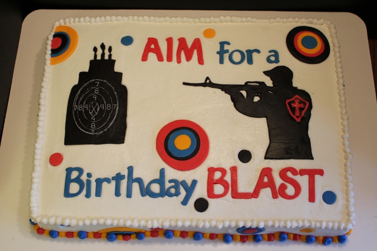 Target Shooting Birthday Cake