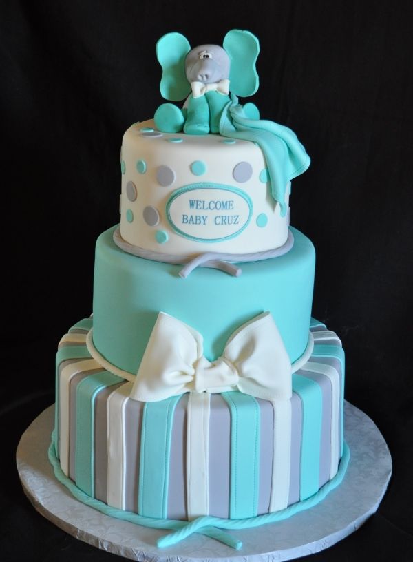 11 Photos of Torquios And Pink Elephants Baby Shower Cakes