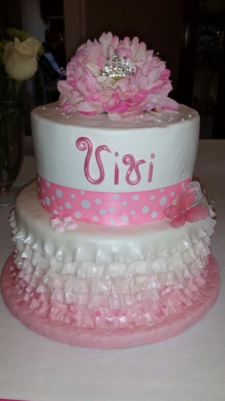 Tiara and Tutu Baby Shower Cake