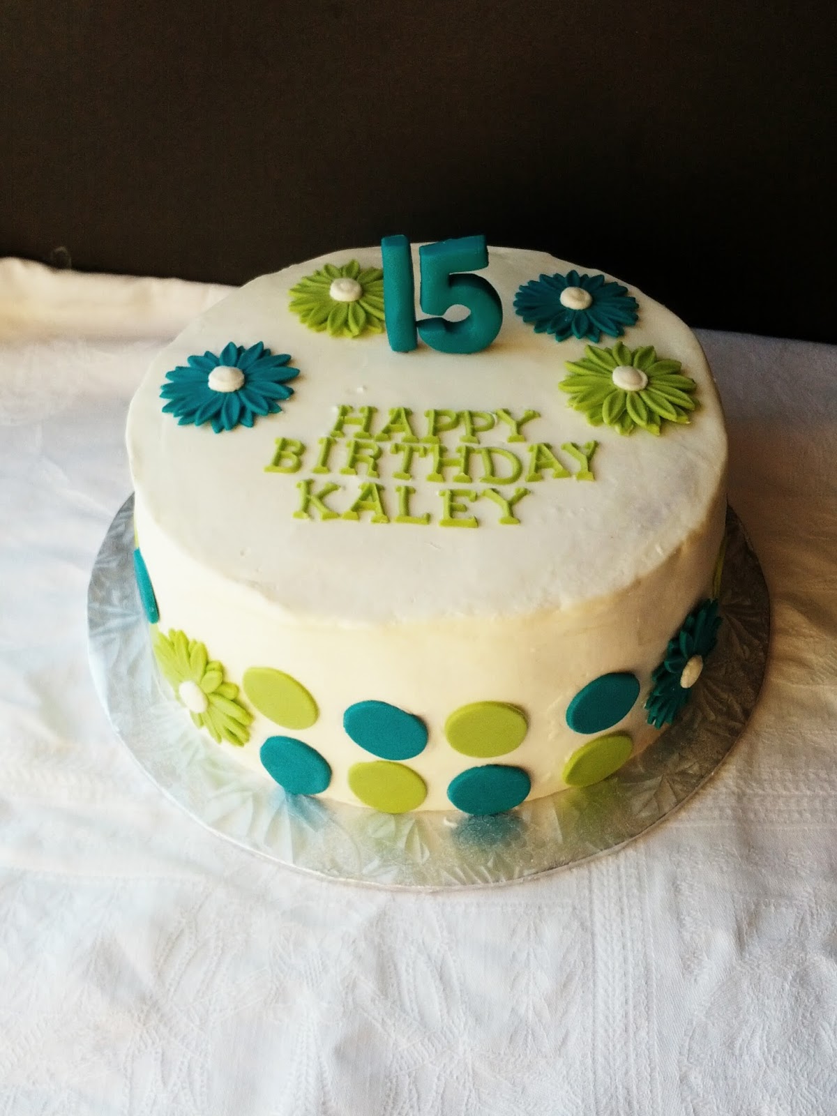 6 Photos of Turquoise Yellow Birthday Cakes