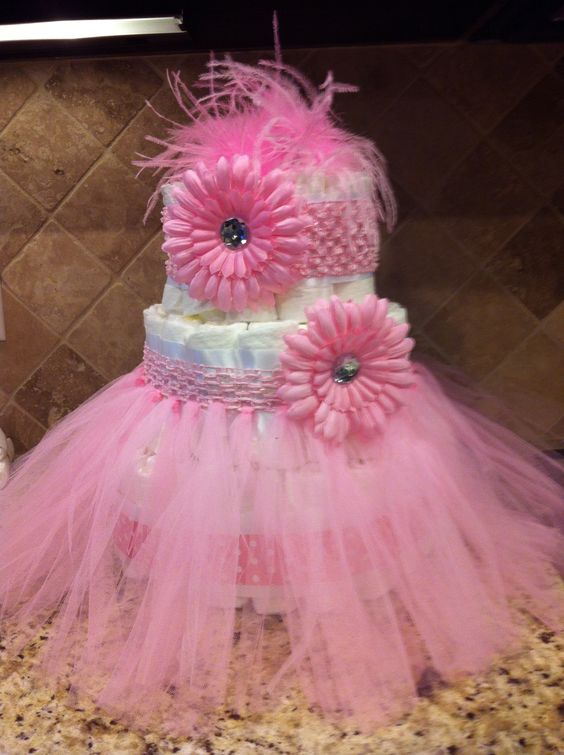 5 Photos of It's A Tutu Girl Diaper Cakes