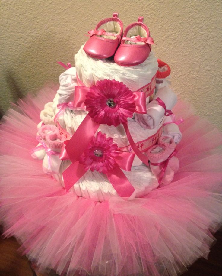 Tutu Baby Shower Diaper Cake