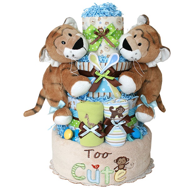 Twin Diaper Cake