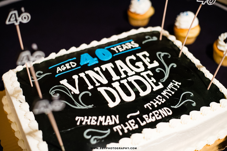 Vintage Dude 40 Year Birthday Cake