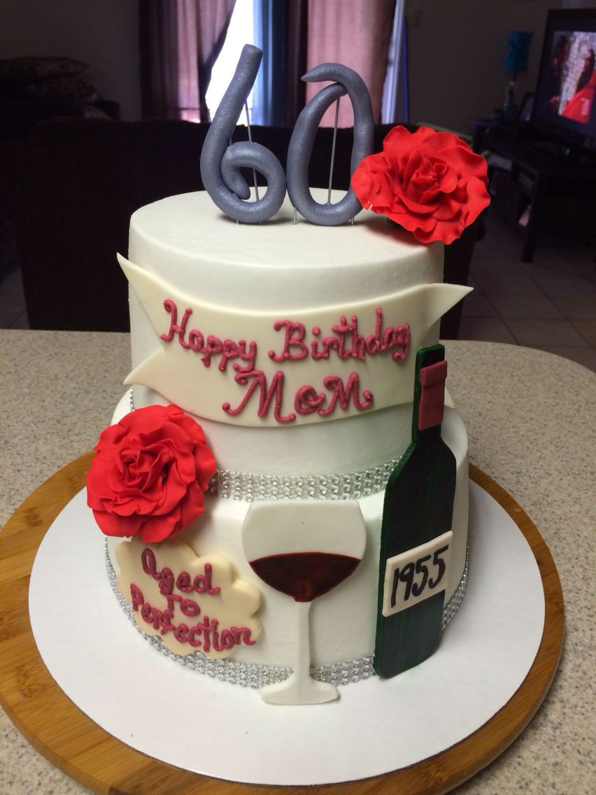 Wine Bottle Birthday Cake