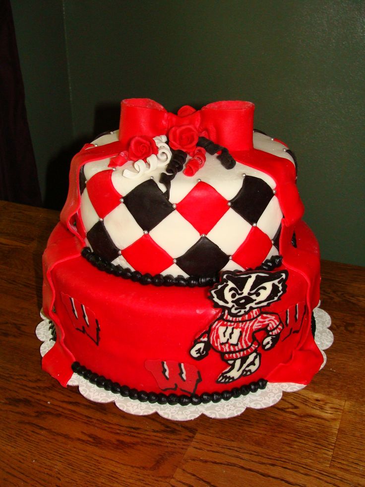 Wisconsin Badger Birthday Cake