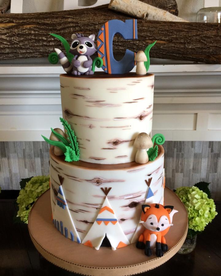 Woodland Baby Shower Cake