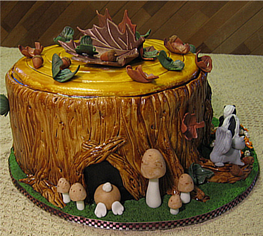 Woodland Forest Baby Shower Cake