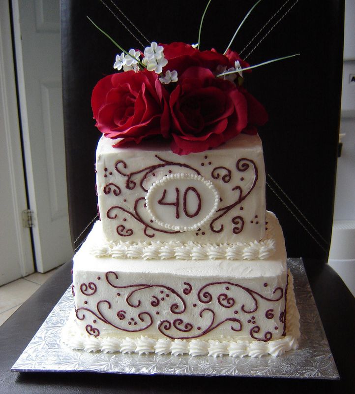 40 Year Anniversary Cake