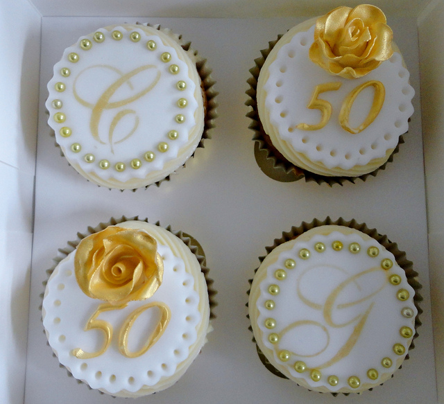 50th Anniversary Cupcakes