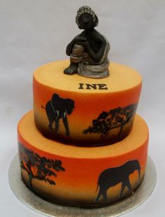 African Themed Birthday Cake