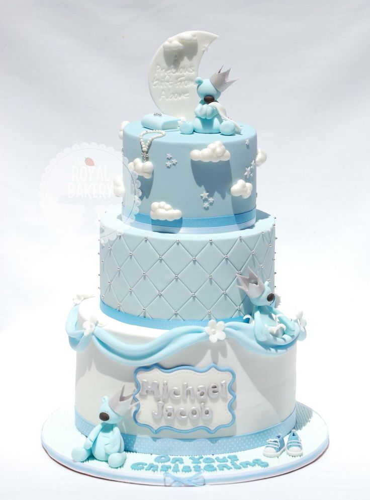 Baby Boy Christening Cake