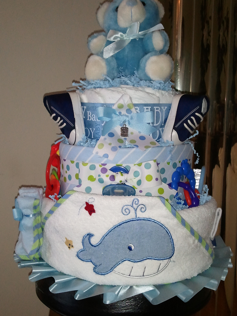 Baby Boy Diaper Cake Idea