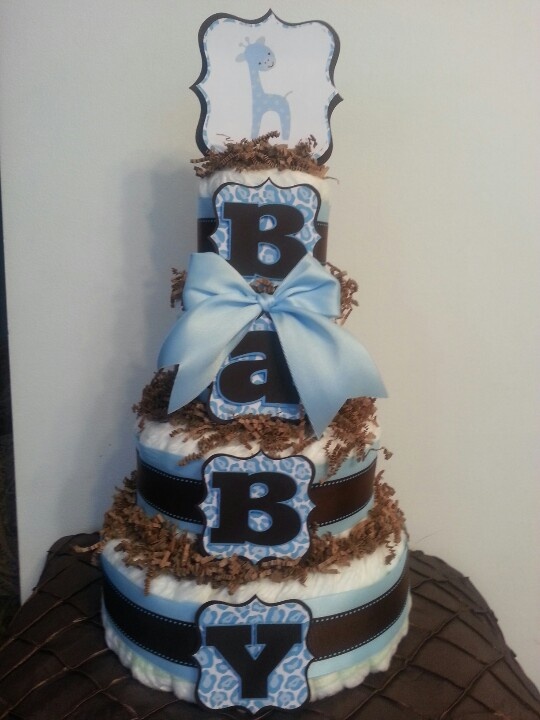 Baby Boy Safari Diaper Cake