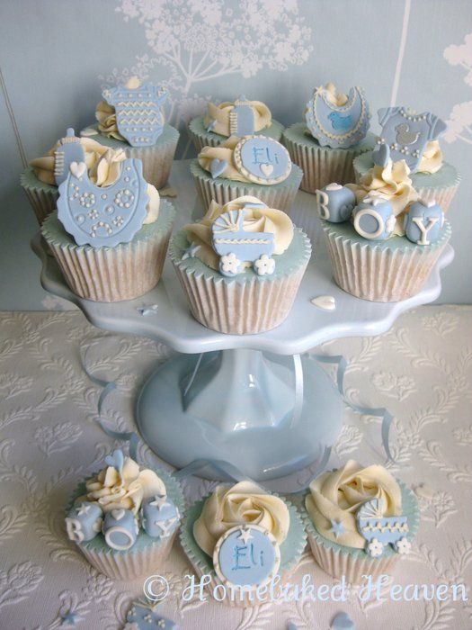 Baby Boy Shower Cupcake Cakes