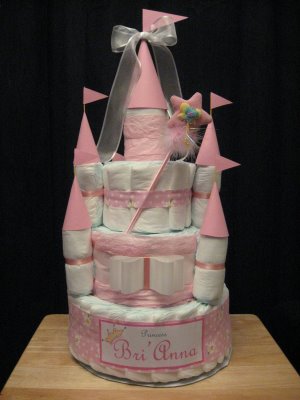 Baby Girl Diaper Cake Castle