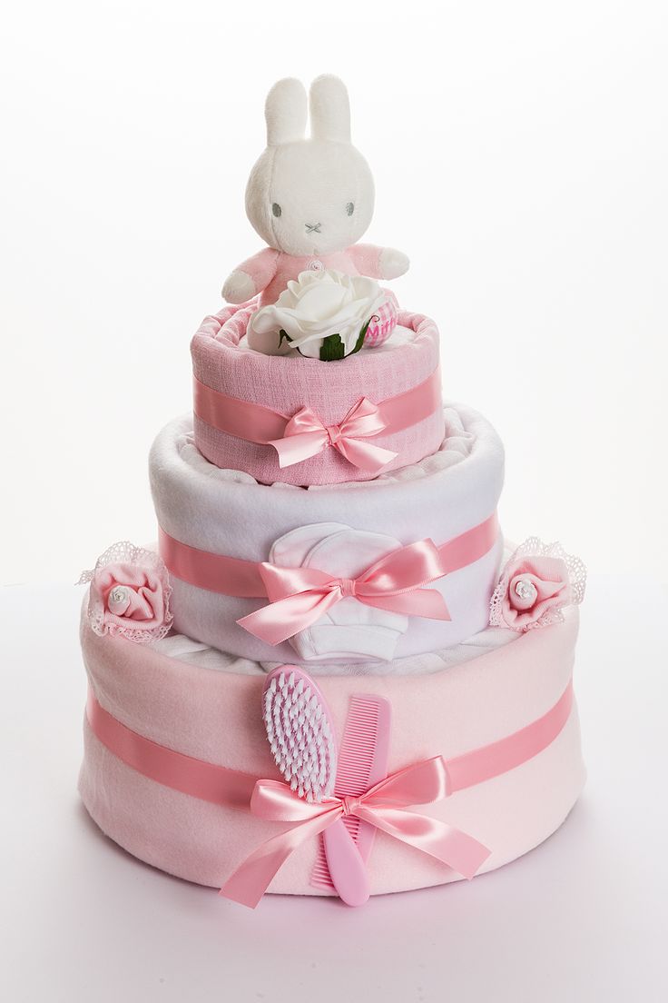 Baby Girl Diaper Cake Idea