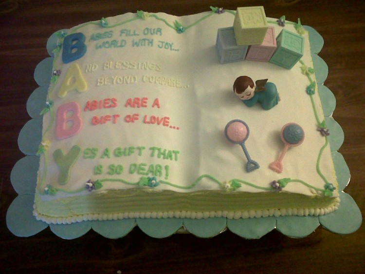 Baby Shower Book Cake