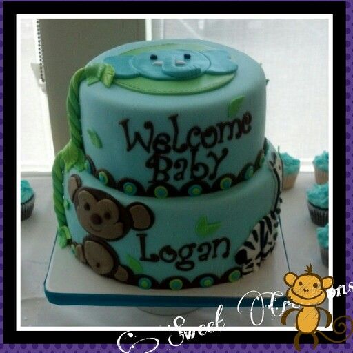 Baby Shower Fondant Cake