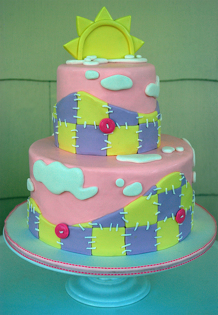 Baby Shower Patchwork Cake