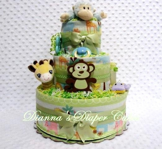 Baby Zoo Animal Diaper Cake