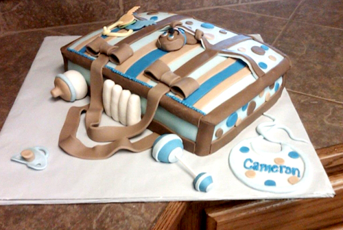 Bag for Boy Baby Shower Diaper Cake