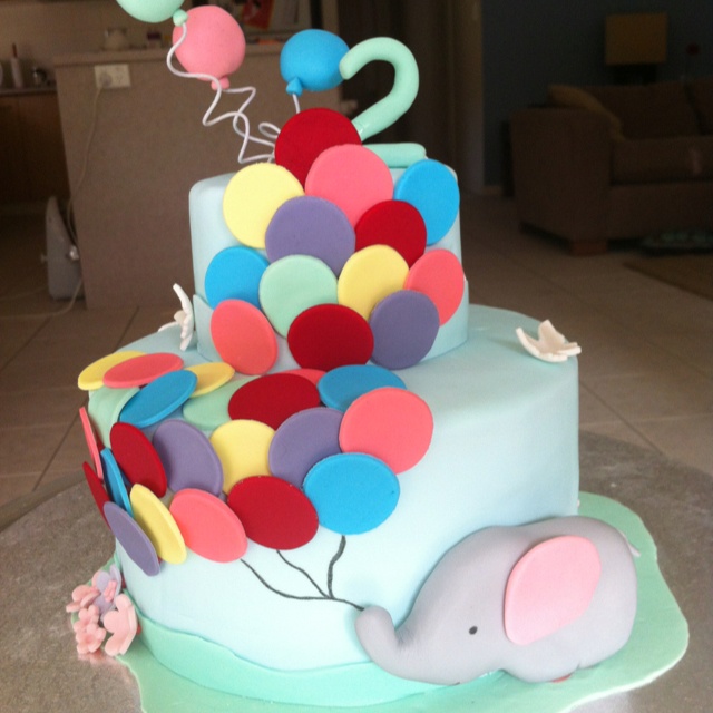 Balloon Birthday Cake